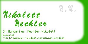 nikolett mechler business card